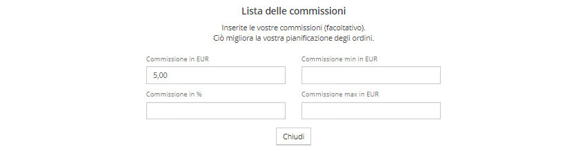 Lista delle commissioni