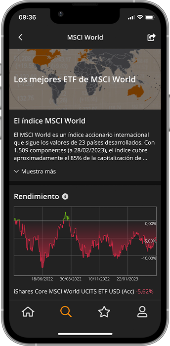 justETF App guías de inversión del ETF