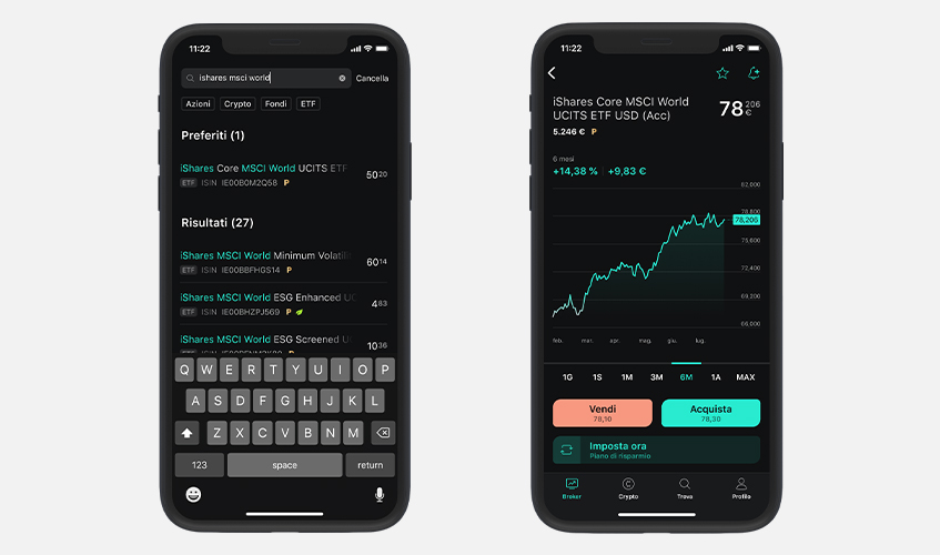 Scalable Capital: Ricercate e selezionate gli ETF del piano di risparmio