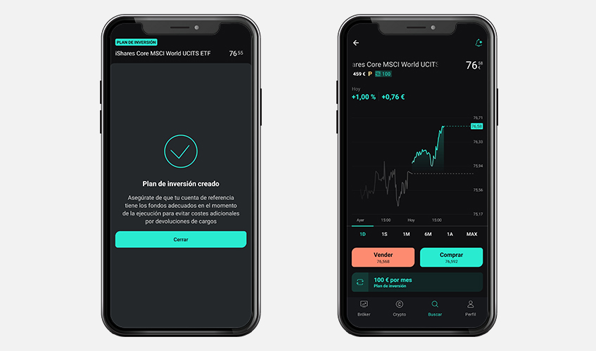 Finalización del perfil de la ETF en Scalable Capital