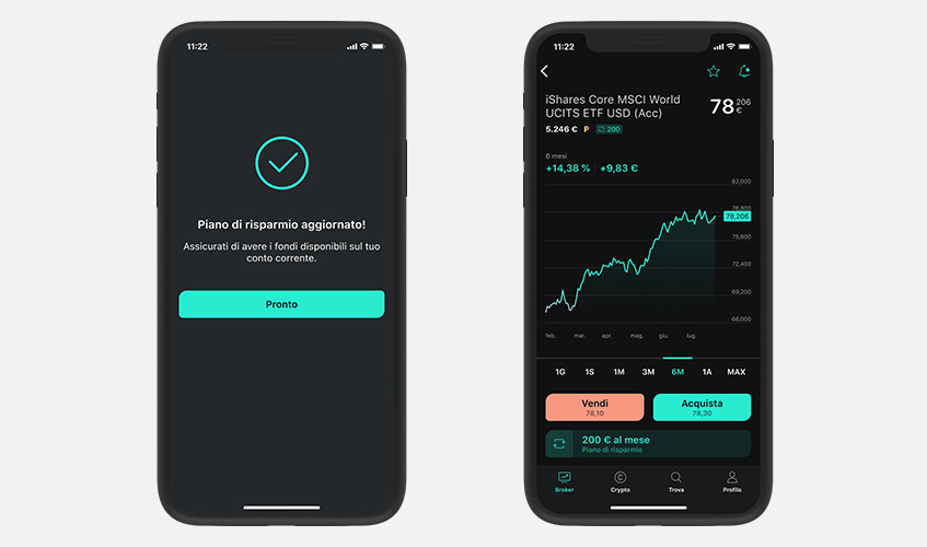 Scalable Capital Piano di risparmio impostato
