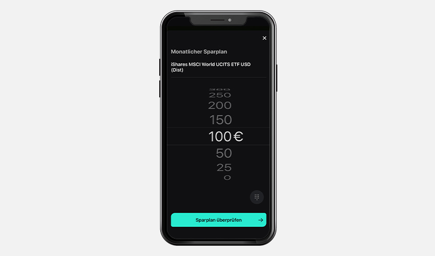 Scalable Capital Sparrate angeben